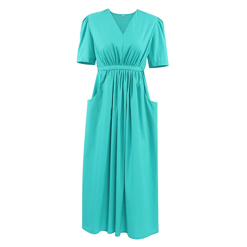 2023 Women's French Style High-Waist A-Line Dress