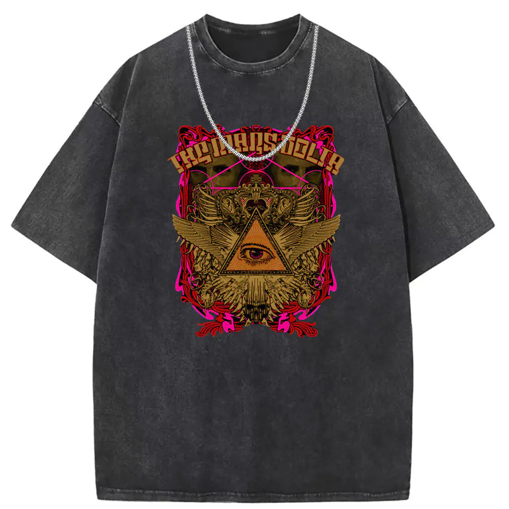 Vintage Distressed Short Sleeve T-Shirt for Couples
