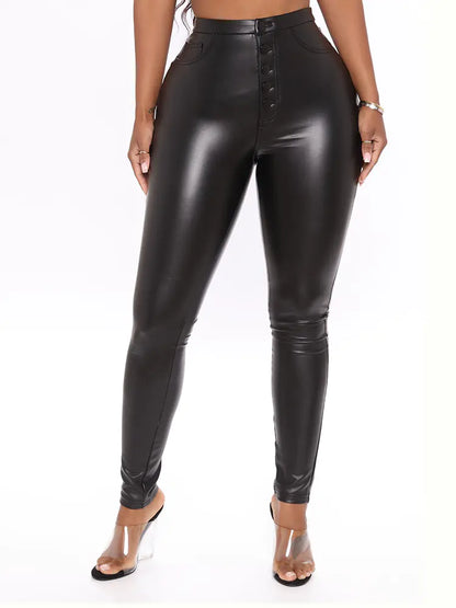 High Waist Tight Fitting Nightclub Trousers for Fall/Winter