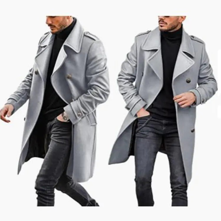 Warm Woolen Men's Padded Coat for Autumn and Winter