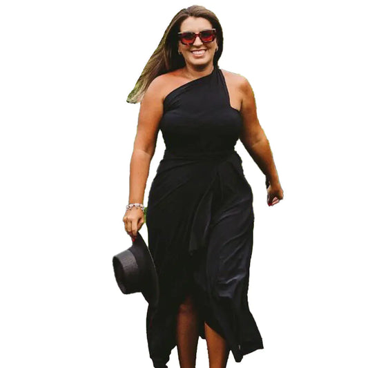 Irregular One-Piece Dress with Versatile Wearing Styles