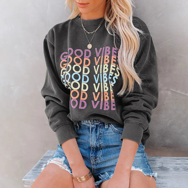 Printed Round Neck Casual Jacket for Women