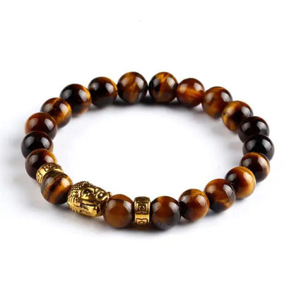 Agate Bead Bracelet, 8mm Natural Stone Yoga Chakra