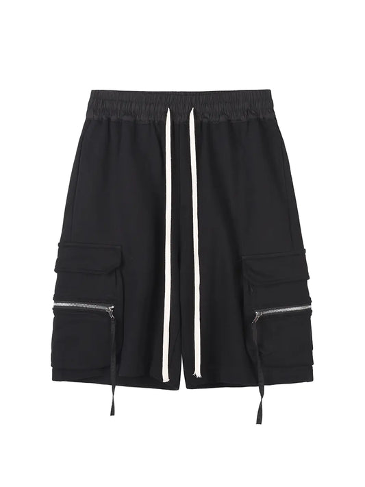 3D Pocket Drawstring Shorts in Dark RO Style