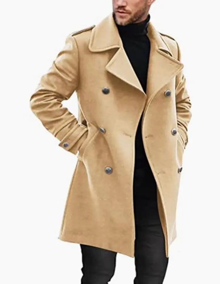 Warm Woolen Men's Padded Coat for Autumn and Winter
