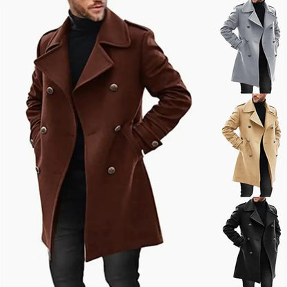 Warm Woolen Men's Padded Coat for Autumn and Winter